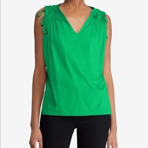 NEW!! Ralph Lauren Shirred-Shoulder Tank Top.